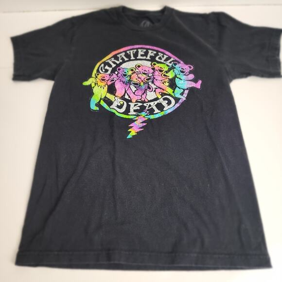Grateful Dead Tie-Dye Dancing Bears Band Logo Short Sleeve Tee Men's Size S - Picture 1 of 4